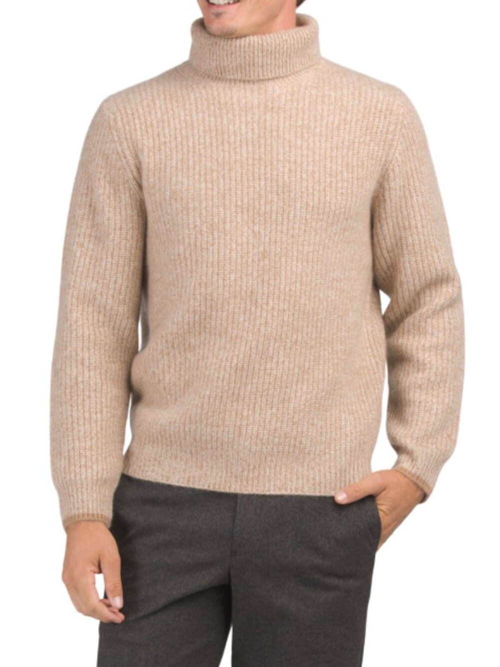 NAADAM Cashmere Heirloom Marled Turtleneck Sweater